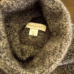 Garnet Hill charcoal cashmere turtle neck sweater
